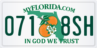 FL license plate 0718SH