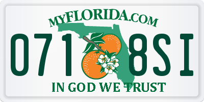 FL license plate 0718SI