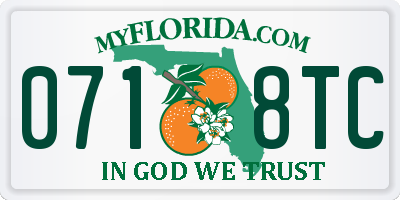 FL license plate 0718TC