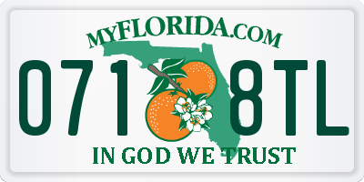 FL license plate 0718TL