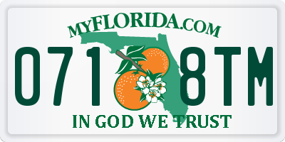 FL license plate 0718TM