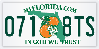 FL license plate 0718TS