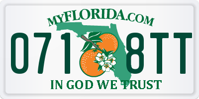 FL license plate 0718TT