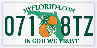 FL license plate 0718TZ
