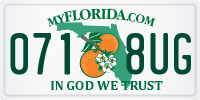 FL license plate 0718UG