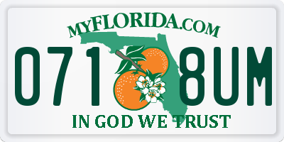 FL license plate 0718UM