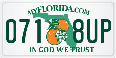 FL license plate 0718UP