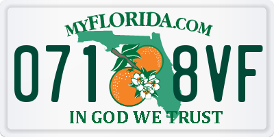 FL license plate 0718VF