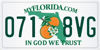 FL license plate 0718VG