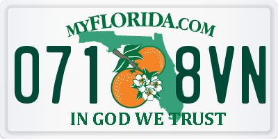 FL license plate 0718VN