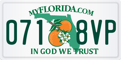 FL license plate 0718VP