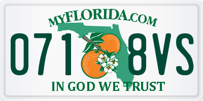 FL license plate 0718VS