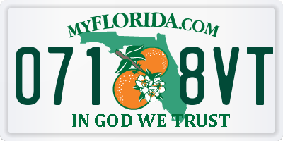 FL license plate 0718VT