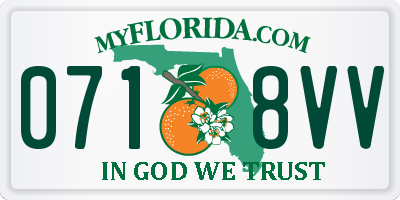 FL license plate 0718VV