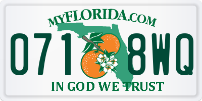 FL license plate 0718WQ