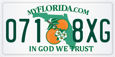 FL license plate 0718XG