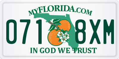 FL license plate 0718XM