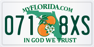FL license plate 0718XS