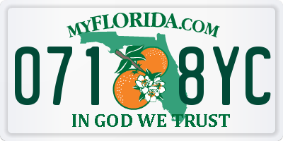 FL license plate 0718YC
