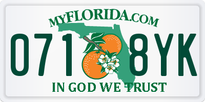 FL license plate 0718YK