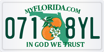 FL license plate 0718YL