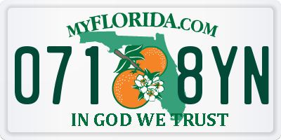 FL license plate 0718YN