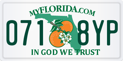 FL license plate 0718YP