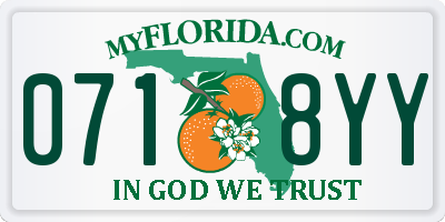 FL license plate 0718YY