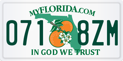 FL license plate 0718ZM