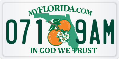 FL license plate 0719AM