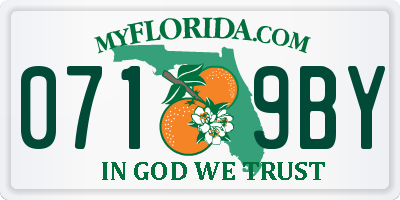 FL license plate 0719BY