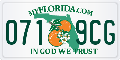 FL license plate 0719CG