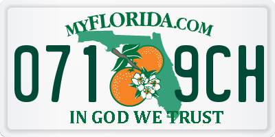 FL license plate 0719CH