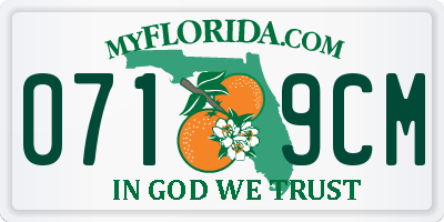 FL license plate 0719CM