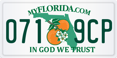 FL license plate 0719CP