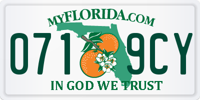 FL license plate 0719CY