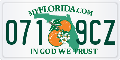 FL license plate 0719CZ