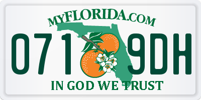 FL license plate 0719DH