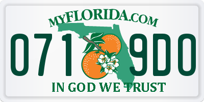 FL license plate 0719DO