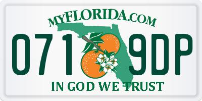 FL license plate 0719DP