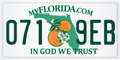 FL license plate 0719EB