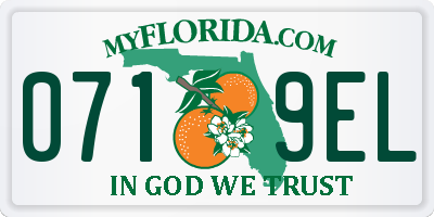 FL license plate 0719EL