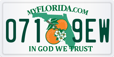 FL license plate 0719EW
