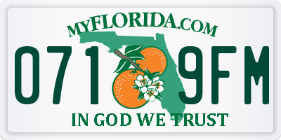 FL license plate 0719FM
