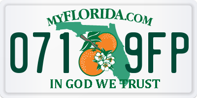 FL license plate 0719FP
