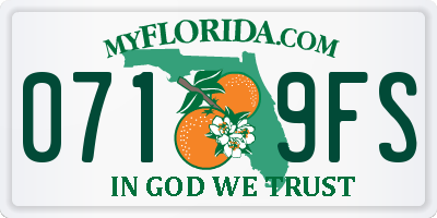 FL license plate 0719FS