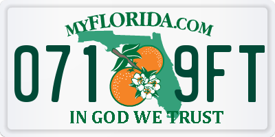 FL license plate 0719FT