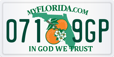 FL license plate 0719GP