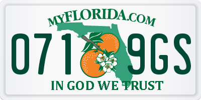 FL license plate 0719GS