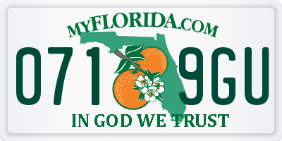 FL license plate 0719GU